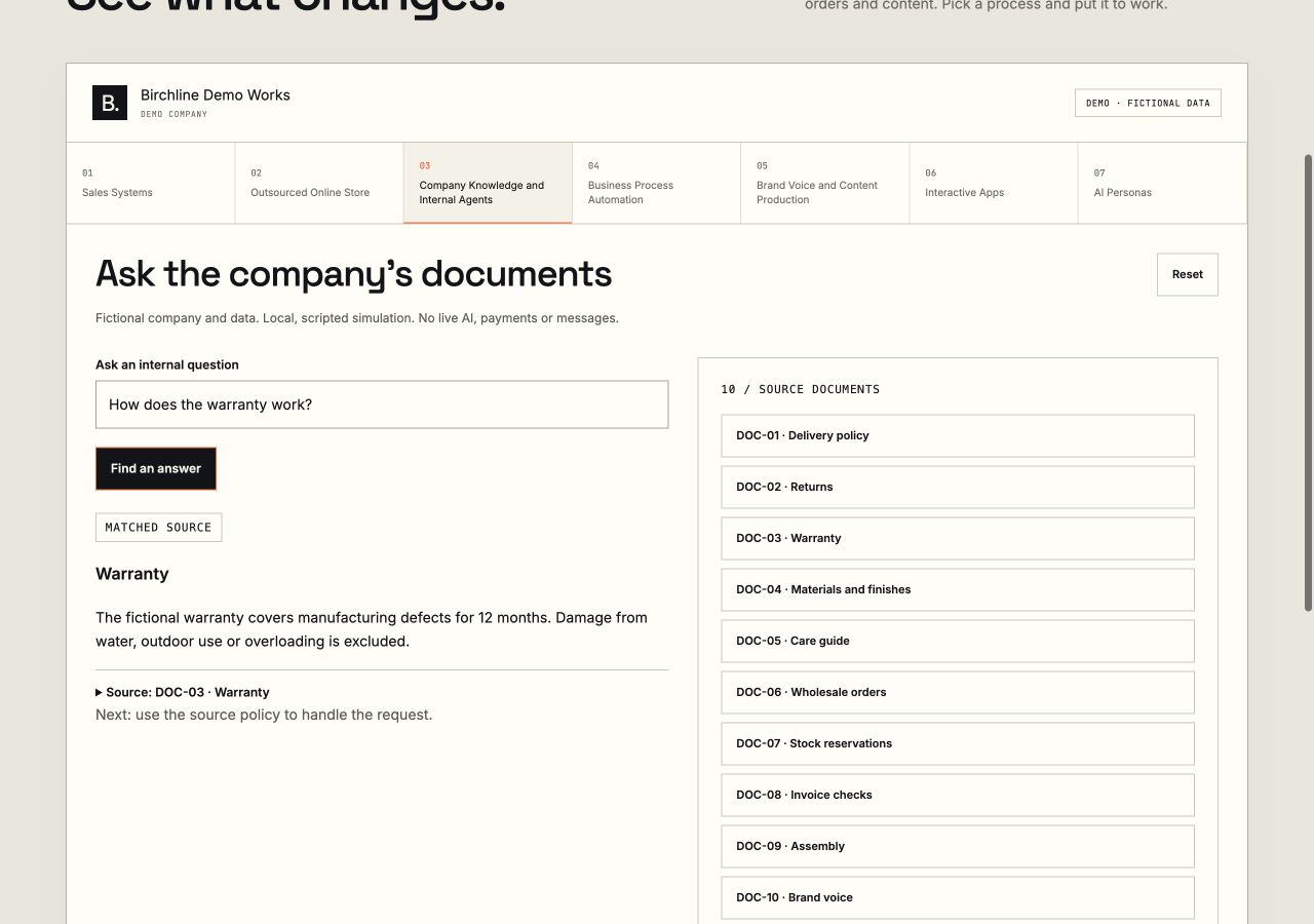 Knowledge demo